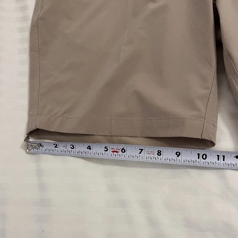 FootJoy Shorts Mens 38 Tan Performance Stretch Flat Front FJ Logo Athletic Golf - Picture 2 of 9